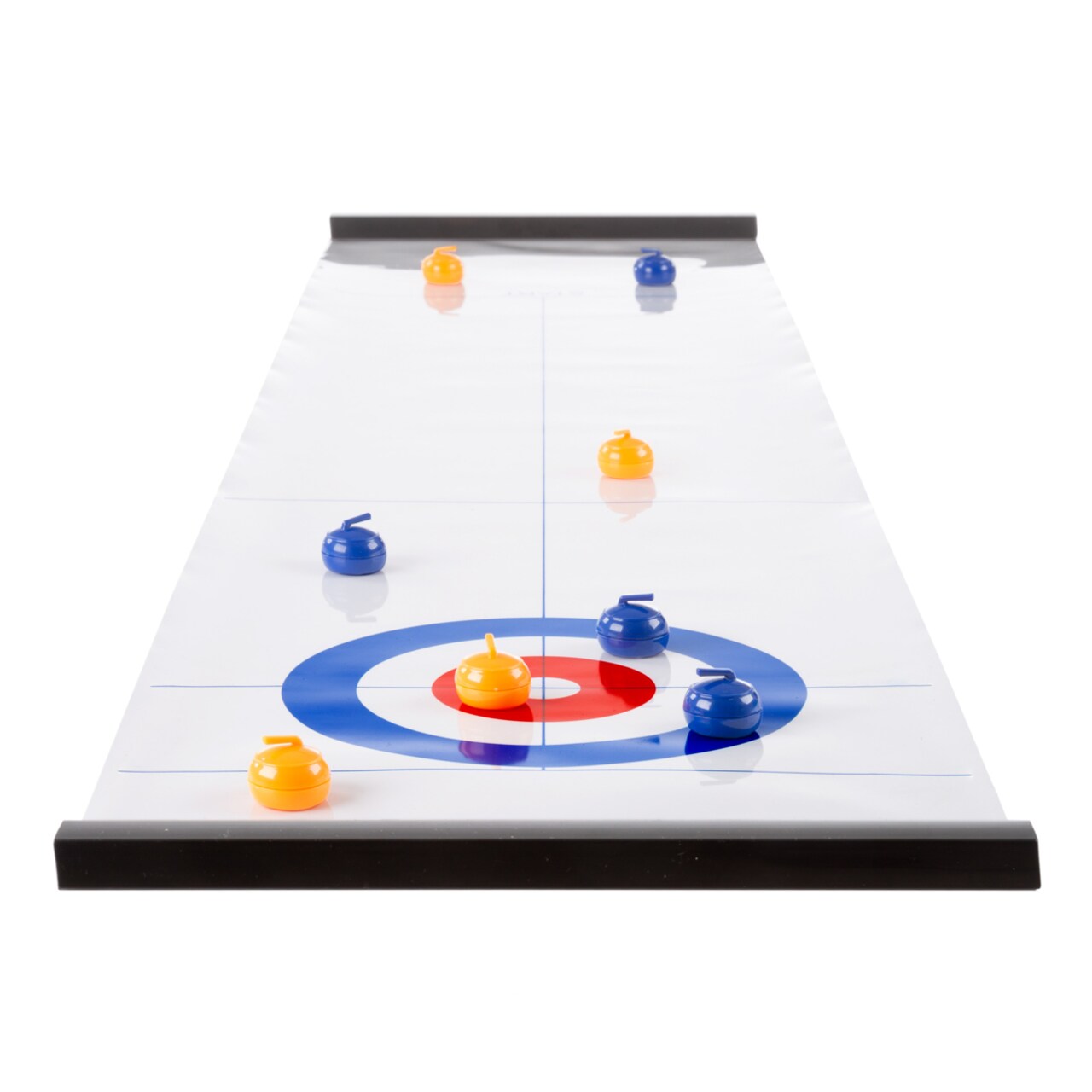 Tabletop Curling Game Indoor Magnetic 47 Inch With 8 Stones Portable Carry Bag